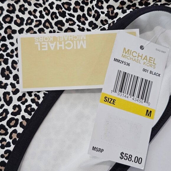 Michael Kors Leopard Printed Classic Bikini Swim Bottom - Picture 7 of 9